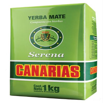 Canarias Serena Yerba Mate 2.2 lb (1 kg) - Herbal Yerba Mate Tea with Melissa, Passionflower & Mint - Ground Leaf Mate - Smooth & Balanced Flavor