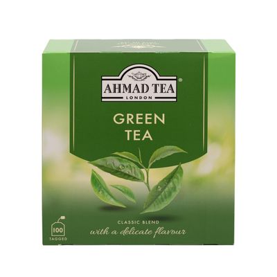 Ahmad Tea Green Tea, Green Tea Teabags 100 ct - Caffeinated & Sugar-Free
