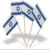 15x23cm 100 Pack Israeli Flags on Toothpick view 1