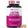 GOBIOTIX Lectin Defense - Lectin Blocker Supplement for Leaky Gut with MSM and Digestive Enzymes - Aids in Intestinal Health for Women and Men - Non-GMO + Gluten Free - 60 Capsules (1) view 1