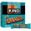 KIND Nut Bars, Dark Chocolate Nuts and Sea Salt, Healthy Snacks, Gluten Free, Low Sugar, 6g Protein, 12 Count view 1