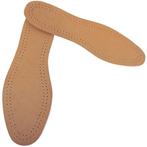 Shoeslulu Magic Absorbent Ultra Thin Handcrafted Lambskin Leather Insoles with Breathable Activated Carbon Bottom (US Men 10-10.5 / EU 43, Natural Lambskin)