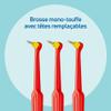 TePe Interspace Angled Medium Toothbrush for Braces with Single-End Tuft and Removable Head, 12 Pack view 3