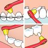 TePe Interspace Angled Medium Toothbrush for Braces with Single-End Tuft and Removable Head, 12 Pack view 4