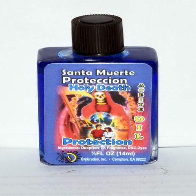 12 Pieces Holy Death Protection Spiritual Oil Santa Muerte Proteccion Aceite Espiritual -1/2 FL OZ 14.7ML