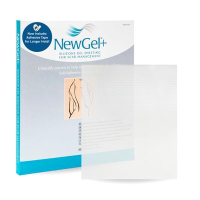 MyNewGel Advanced Silicone Professional Scar Treatment Tape | Irregular Shaped Scars | Surgery, Injury, Keloids, Burns, Reusable, 5" x 6" (1 Count) - Clear
