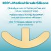 NewGel Advanced Silicone Professional Scar Sheets by MyNewGel, Ultra-Thick, "Anchor" shaped for curved scar under the breast from reconstruction surgery, (2 Count) - BEIGE view 2
