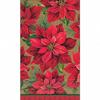 16 Count Red Poinesstia Guest Towels 4.5" x 7.5" - folded view 1