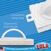 LOLA Hand-Held Pool, Bathtub, & Shower Scrub Brush, 6 Pack, Scrubbing Scouring Sponge Pad with Grip Handle, Light Duty, Non-Scratch, 6 Pack view 2
