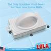 LOLA Hand-Held Pool, Bathtub, & Shower Scrub Brush, 6 Pack, Scrubbing Scouring Sponge Pad with Grip Handle, Light Duty, Non-Scratch, 6 Pack view 4