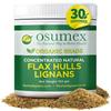 Osumex Flax Seed Hull Powder 150g - Flax Seeds Organic High in Lignan SDG for Digestion, Natural Concentrate Flaxseed Shells Only No Flaxseed Oil or Seeds Added, Smoothie Seeds for Daily Nutrition view 1