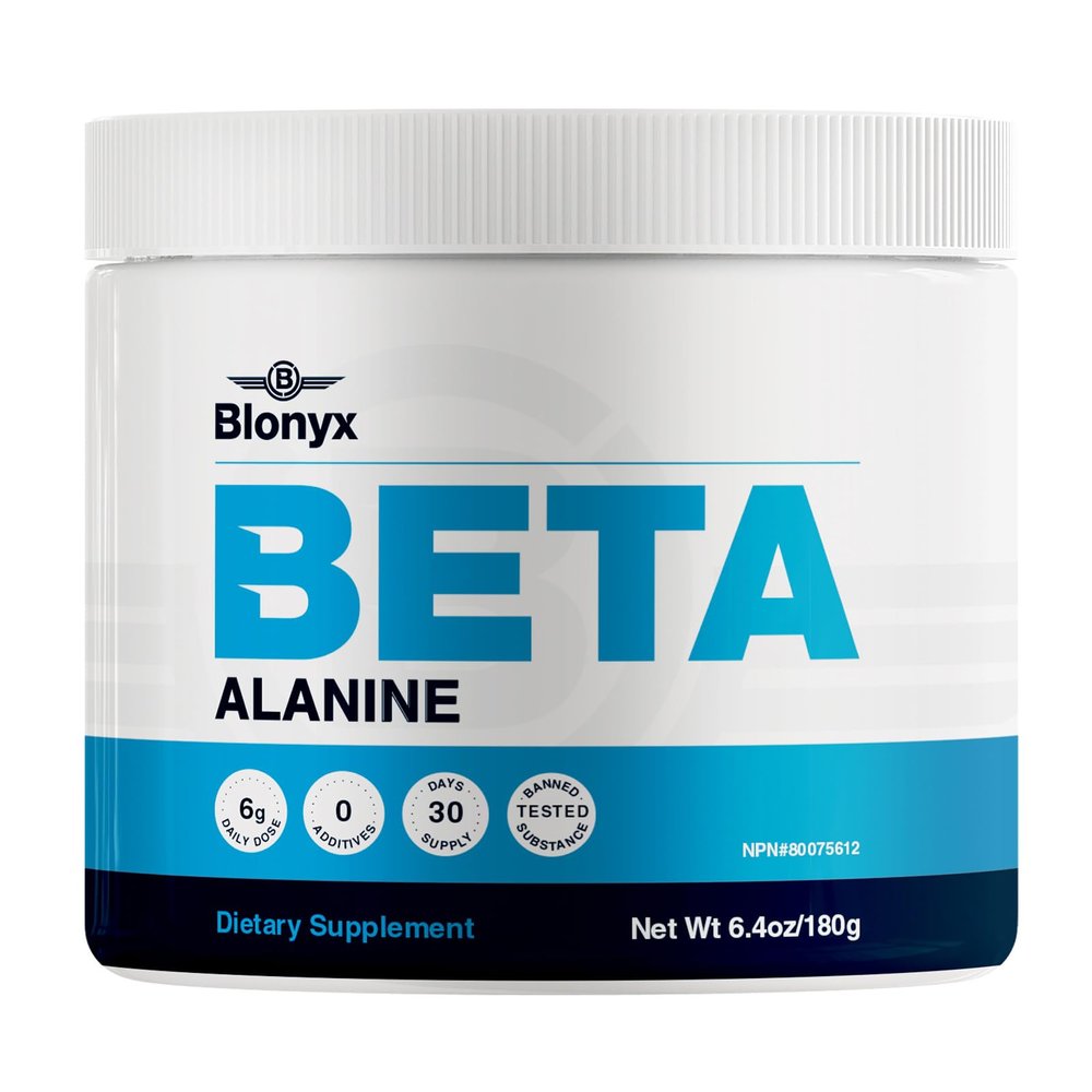 Blonyx Beta-Alanine Supplement - Enhances Muscular Endurance & Work Capacity, 6g Daily Dose, 30-Day Supply