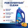 Finish Gel Liquid Dishwasher Detergent, Advanced Deep Cleaning Power Dish Soap, Fights Tough Stains, Dishwasher Soap, Septic Safe & Plastic-Free Dish Detergent, Orange Scent, 75oz view 2