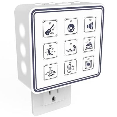 Plug In White Noise Sound Machine for Baby Sleep & Adults, Hallway & Bathroom Noise Blocker, Outlet Sound Machine for Office Privacy & Home Use with Adjustable Night Light & Memory Function by Calm Me