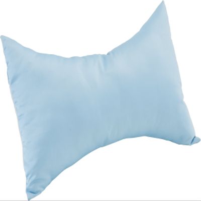 NOVA Medical Products NOVA Curve Neck Pillow, Butterfly Shaped Head & Neck Pillow, Travel Pillow with Removable Light Blue Satin Cover
