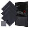 Ringke Lupin Microfiber Cleaning Cloths, Large 4 Pack Premium Ultra Lint Polishing Cloth for Cell Phone, Tablets, Laptops, iPad, Glasses, Auto Detail, TV Screens & Other Surfaces - Black view 1