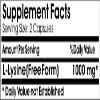 L-Lysine 1000mg // 100 Capsules // Pure // by PureControl Supplements view 2