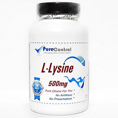 L-Lysine 500mg // 100 Capsules // Pure // by PureControl Supplements