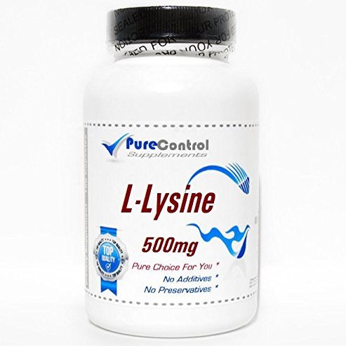 L-Lysine 500mg // 100 Capsules // Pure // by PureControl Supplements