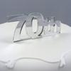 Super Cool Creations 70th Cake Topper Silver Acrylic Mirror - Large view 2