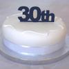 Super Cool Creations 30th Cake Topper Black Solid Acrylic - Large view 1