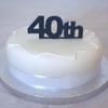Super Cool Creations 40th Cake Topper Black Solid Acrylic - Large view 1