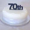 Super Cool Creations 70th Cake Topper Black Solid Acrylic - Large view 1