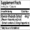 Siberian Rhubarb Extract 4mg // 200 Capsules // Pure // by PureControl Supplements view 2
