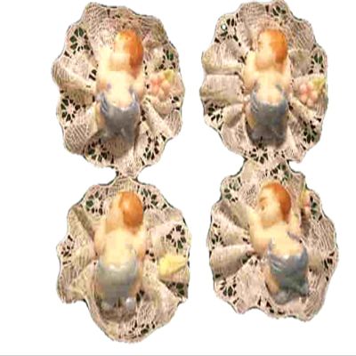 11 Sleeping Boys Cold Porcelain Trinket Cake Decoration Capia Favor with Lace