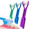 3-PK :: DenTrust 3-Sided Toothbrush :: Easily Brush Better :: Clinically Proven Results :: Fast, Easy & More Effective for The Whole Family :: Adults, Children, Special Needs, Autism :: view 1