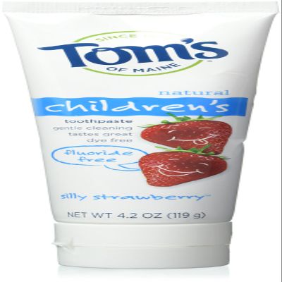 Tom's of Maine Fluoride Free Children's Toothpaste, Silly Strawberry, 4.2 Oz