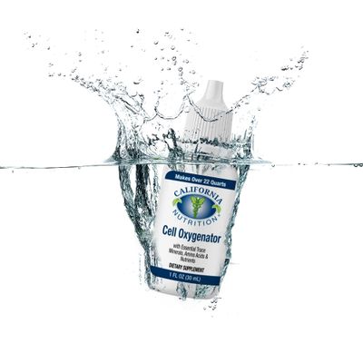 California Nutrition Cell Oxygenator Oxygen Boost, 1fl oz (30ml), Cell Food Oxygen Drops with Zinc, Support Immune System, Liquid Oxygen Dietary Supplement, Trace Minerals & Amino Acids