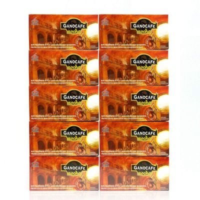 10 Boxes Gano Cafe Mocha Coffee Ganoderma Lucidum Extract + FREE Expedited Shipping to USA by EcBuy