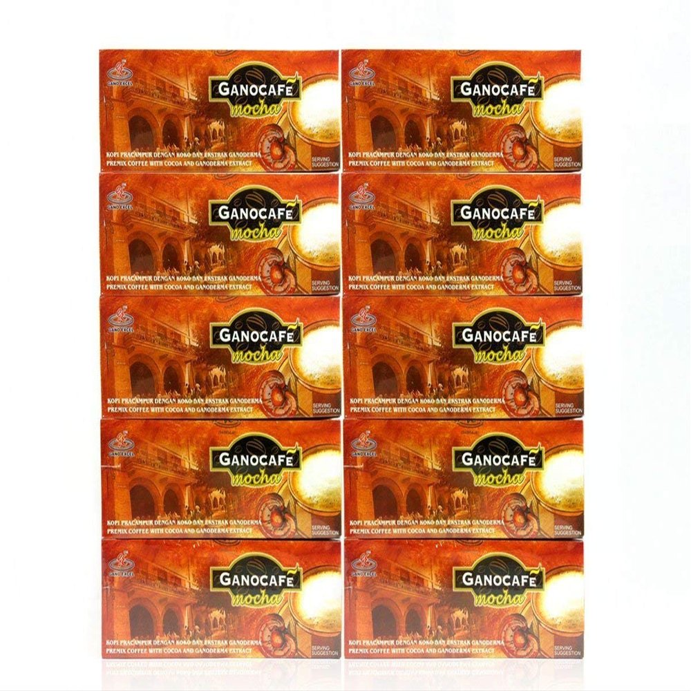 10 Boxes Gano Cafe Mocha Coffee Ganoderma Lucidum Extract + FREE Expedited Shipping to USA by EcBuy
