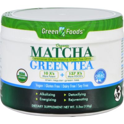 2 Pack of Green Foods Organic Matcha Green Tea - 5.5 oz