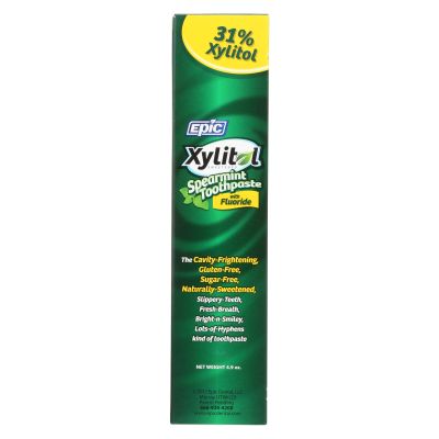 2 Pack of Epic Dental Spearmint Toothpaste - 4.9 oz - Gluten Free - Wheat Free - Vegan