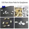 150 Pairs Ultra-Soft PVC Nose Pads for Eyeglasses Screw on/Push in Nosepads for Sunglasses Spectacles view 2