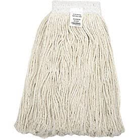 24 oz. Cotton Cut-End Mop Head, 4Ply, Wide Band, White