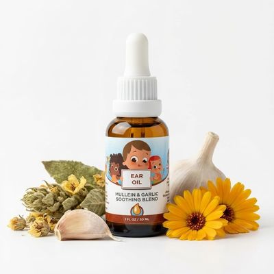 Punkin Butt Baby Ear Oil | Organic Garlic, Mullein, Calendula Ear Drops Safe for Infants (1 oz)