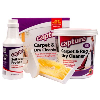 Capture Carpet Total Care Kit 250 - Home Couch and Upholstery, Car Rug, Dogs & Cats Pet Carpet Cleaner Solution - Strength Odor Eliminator, Stains Spot Remover, Non Liquid & No Harsh Chemical