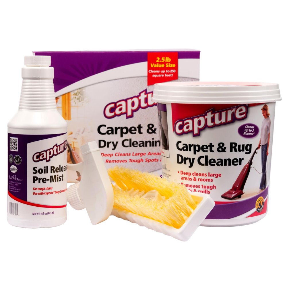 Capture Carpet Total Care Kit 250 - Home Couch and Upholstery, Car Rug, Dogs & Cats Pet Carpet Cleaner Solution - Strength Odor Eliminator, Stains Spot Remover, Non Liquid & No Harsh Chemical
