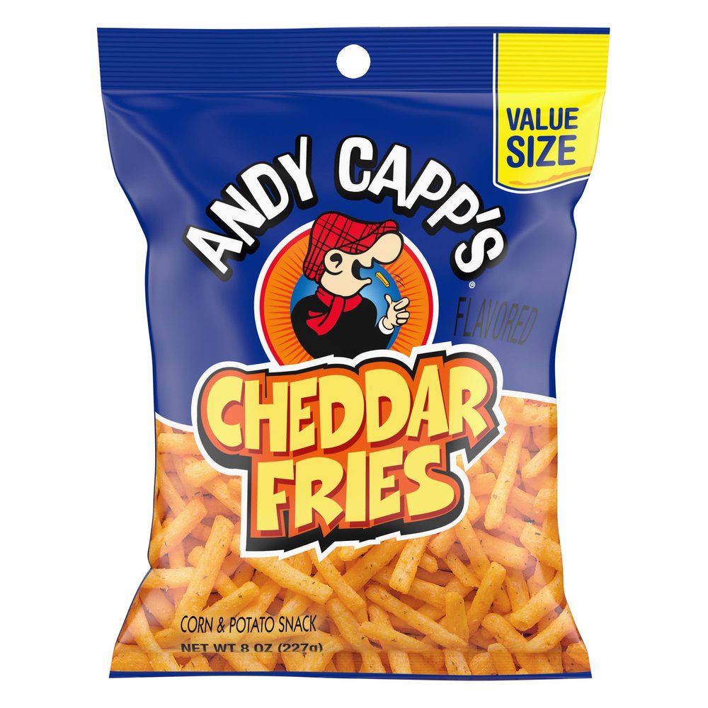Andy Capp's Big Bag Cheddar Flavored Fries, 8 oz, 8 Pack