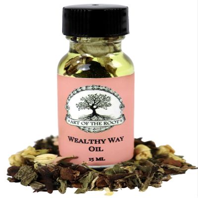Wealthy Way Oil 1/2 oz | Handmade with Herbs & Essential Oils | Money Drawing, Wealth & Success Rituals | Hoodoo, Conjure, Wiccan & Pagan