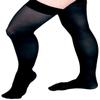 CURAD Thigh-High Compression Hosiery, 20-30 mmHg, Black, Size C (L), Ideal for Varicose Veins & Edema Relief view 1