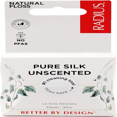 RADIUS Natural Silk Floss, Waxed, Round, Natural , 33-Yards (Pack of 6) ( Value Bulk Multi-pack)