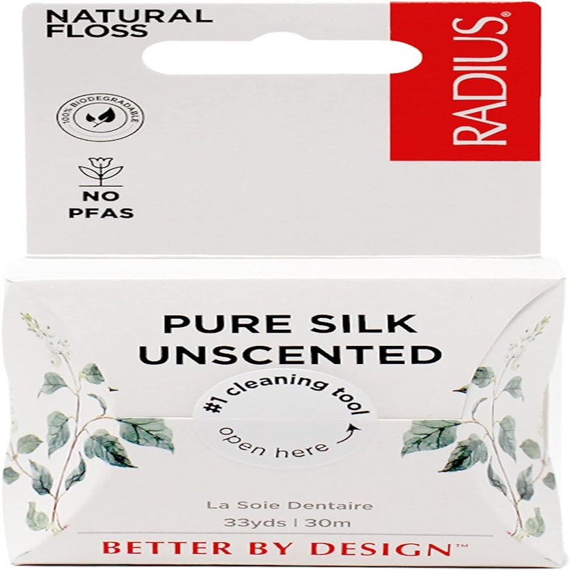 RADIUS Natural Silk Floss, Waxed, Round, Natural , 33-Yards (Pack of 6) ( Value Bulk Multi-pack)