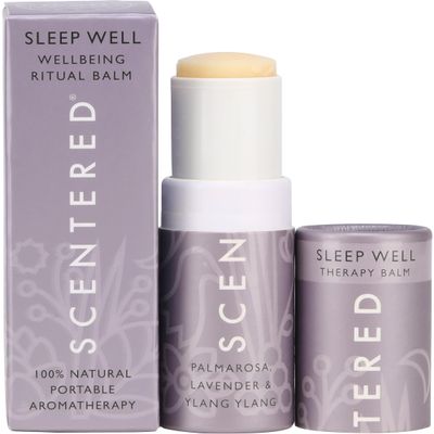 Scentered Aromatherapy Balm Stick - Sleep Well Lavender Essential Oil Roll On to Help Sleep - All Natural Sleep Aid with Palmarosa & Ylang Ylang - Aromatherapy Gifts for Women