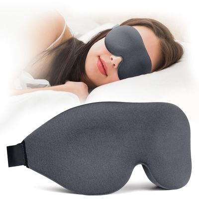 NEWVANGA Sleep Mask for Back and Side Sleeper, Block Out Light, Luxury Sleeping Eye Mask of 3D Night Blindfold, Zero Pressure Breathable Travel Eye Cover Grey