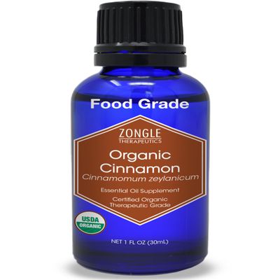 Organic, Cinnamon Essential Oil, Food Grade, for Candy, Cooking, Baking  100% Pure, Edible, Cinnamon, Leaf, Oil, by Zongle Therapeutics, 1 OZ
