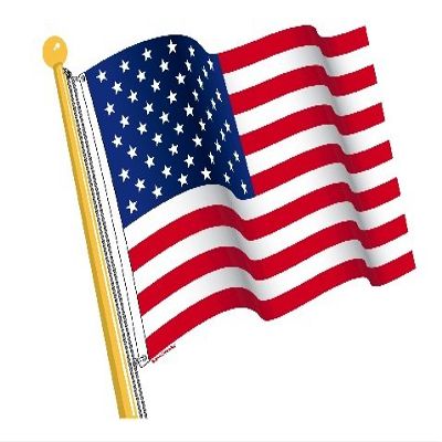 12 -American Flag Edible Cupcake Toppers